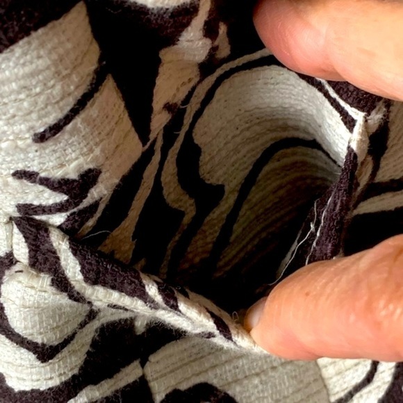 Talbots 3/4 Sleeve Cropped Jacket 6 P Linen Blend Textured Cream Floral Print - Picture 10 of 15